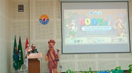 Potret Muhiddin, Ketua jurusan biologi saat sambutan dalam pembukaan BODY 2025,(Foto: Ist.)