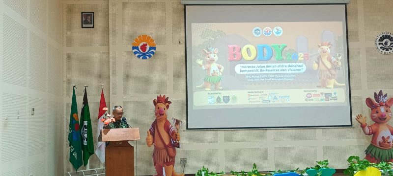 Potret Muhiddin, Ketua jurusan biologi saat sambutan dalam pembukaan BODY 2025,(Foto: Ist.)