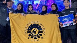 Potret Tim P2MW UNM saat Meraih Juara 3, (Foto: Ist)