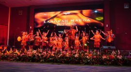 Penampilan UKM PSM Pinisi Choir UNM saat konser Vox Vincere berlangsung, (Foto: ist)