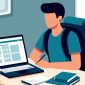 Ilustrasi mahasiswa sedang mempersiapkan kuliahnya, (Foto: AI)