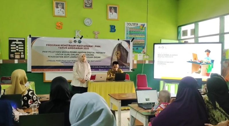 Penyajian materi dalam pelatihan media digital berbasis deep learning, (Foto: Ist.)