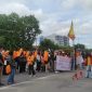 Suasana pada saat aksi di depan Gedung Pinisi UNM, (Foto: Muhammad Rusman)