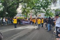Suasana Aksi oleh BEM UNM Tuntut Transparansi Dugaan Pelecehan Seksual Oleh Rektor UNM, (Foto: Ist.)