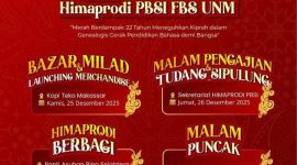 Pamflet milad Himaprodi PBSI FBS UNM, (Foto: Int.)