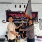 Potrer Formatur Ketua BE HMPS FT UNM saat penyerahan bendera (Foto:Ist).