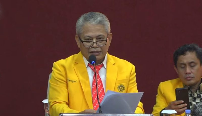 Potret ketua prodi PPG, Tangsi, dalam sambutannya, (Foto: Int.)