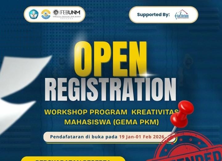 Pamflet Workshop Gema PKM MP Ekolibrium FEB UNM, (Foto: Int.)
