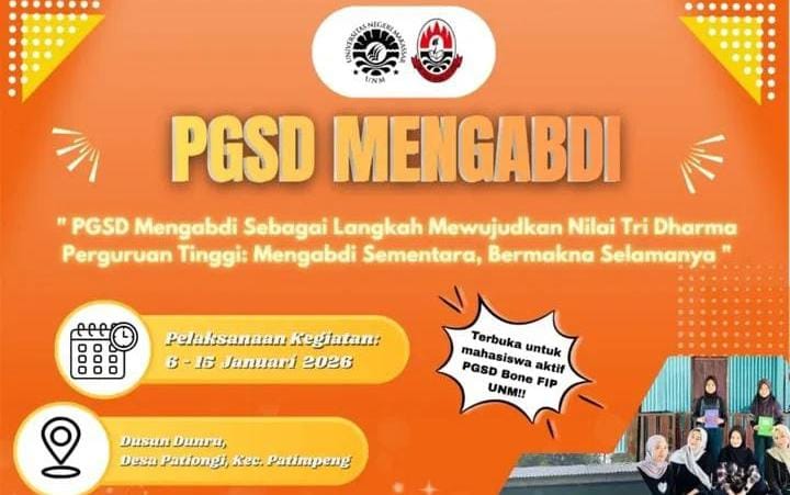 Potret pamflet PGSD Mengabdi, (Foto: Int.)