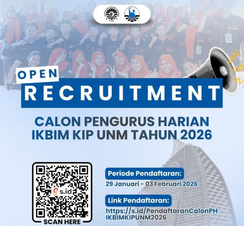 Flyer Open Recruitmen IKBIM KIP UNM, (Foto: Int.)
