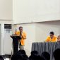 Potret Wakil Dekan III FT UNM saat menyampaikan Laporan sambutan (Foto: Alyani Fajrina Nursyabri)