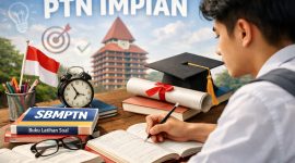 Ilustrasi siswa sedang belajar untuk masuk PTN, (Foto: Ai)