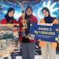 Foto Diana Dewi, Mahasiswa FEB UNM bersama timnya dalam raihan juara 2 Business Idea Competition 2025 kategori Sustainable Business Innovation with AI, (Foto: Ist.)