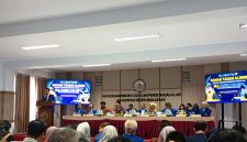 Potret Dekan FMIPA UNM saat menyampaikan sambutan di Ramah Tamah Alumni, (Foto: Nur Hafizhah)