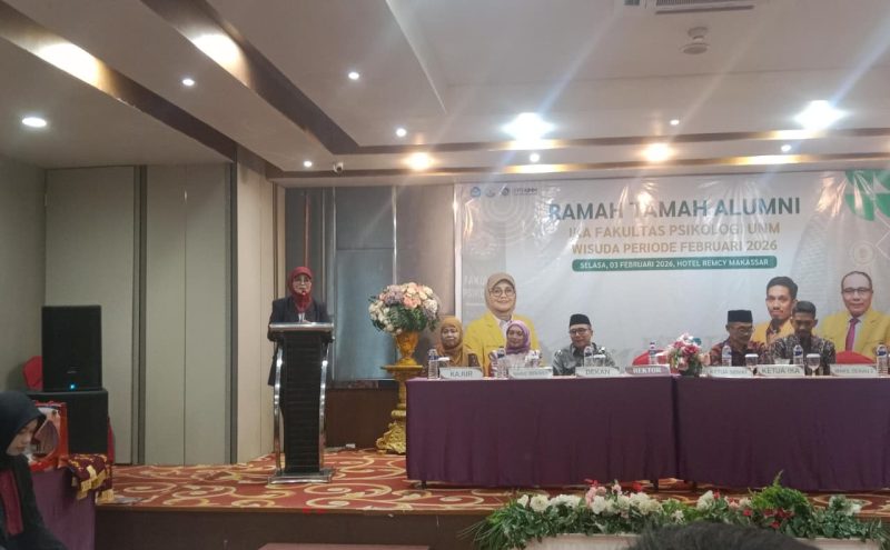 Potret Plh Rektor saat memberikan sambutan di Ramah Tamah Fakultas Psikologi UNM, (Foto: Alyani Fajrina Nursyabri)
