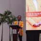 Potret Hamsu A. Gani, Ketua IKA saat memberikan sambutan di acara ramah tamah Fakultas Teknik Universitas Negeri Makassar, (Foto: Muhammad Yusran)