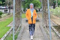 Potret Mutmainnah yang menyampaikan pesan dan kesan pada ramah tamah fakultas FMIPA, (Foto: Ist.)