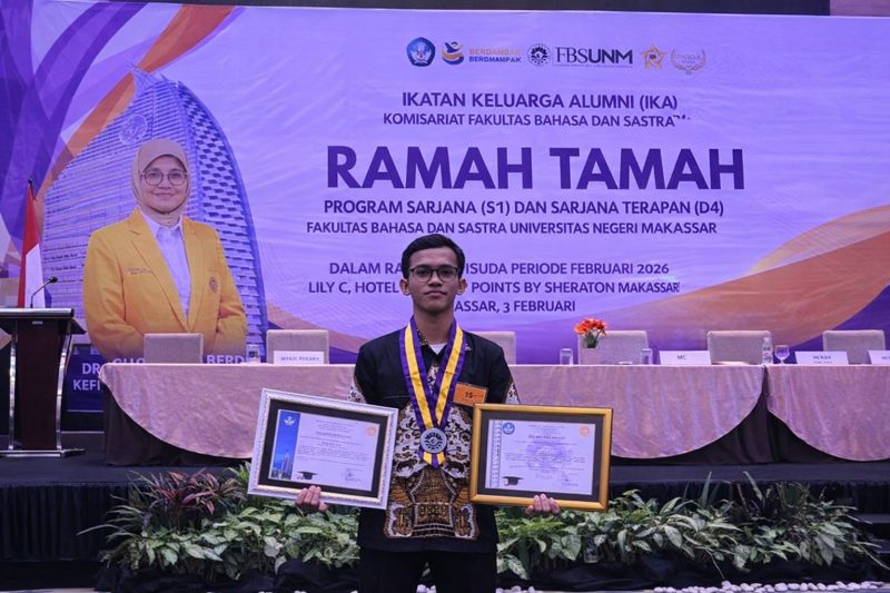 Potret Pebriansa pada pelaksanaan ramah tamah FBS UNM, (Foto: Ist.)