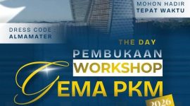Pamflet pembukaan Workshop Gema PKM MP Ekolibrium FEB UNM (Foto: Ist.)