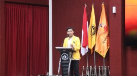Potret Ketua Umum Maperwa Muh Ikhwan Risqullah berikan sambutan (Foto: Nadia Miftha Buata)