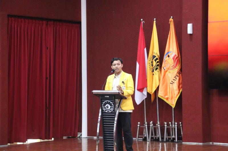 Potret Ketua Umum Maperwa Muh Ikhwan Risqullah berikan sambutan (Foto: Nadia Miftha Buata)