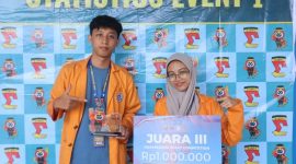 Potret Tim AIC Statistika UNM saat menerima penghargaan Juara 3 Hasanuddin Statistics Event 2026, (Foto: Ist.)