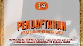 Potret Pamflet Pendaftaran Pelatihan Pembuatan Web, (Foto: Int.)