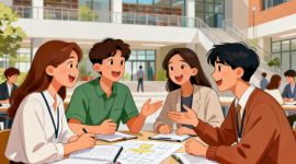 Ilustrasi Mahasiswa yang menjaga kekompakan dalam tim, (Foto: Ai.)