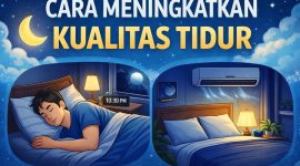Ilustrasi Seseorang menjaga kualitas tidur, (Foto: Ai.)
