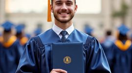 Ilustrasi mahasiswa lulus dengan gelar cumlaude, (Foto: Ai.)