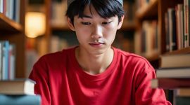 Ilustrasi mahasiswa membaca ayat suci Al-Qur’an, (Foto:Ai.)
