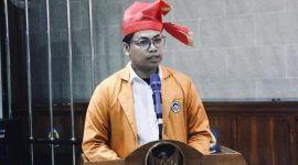 Potret Muhammad Amar Amri Asnur dalam sambutannya, (Foto: Ist.)