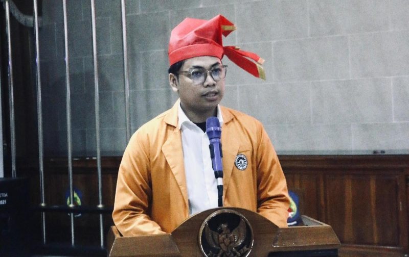 Potret Muhammad Amar Amri Asnur dalam sambutannya, (Foto: Ist.)