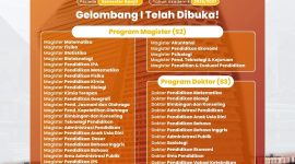 Pamflet penerimaan mahasiswa baru program pascasarjana, (Foto : Int.)