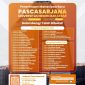 Pamflet penerimaan mahasiswa baru program pascasarjana, (Foto : Int.)