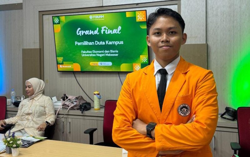 Potret Juara 1 Putra Duta Kampus FEB UNM, (Foto: Ist.)