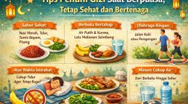 Ilustrasi Panduan Tips Penuhi Gizi saat Bulan Ramadan, (Foto: Ai.)