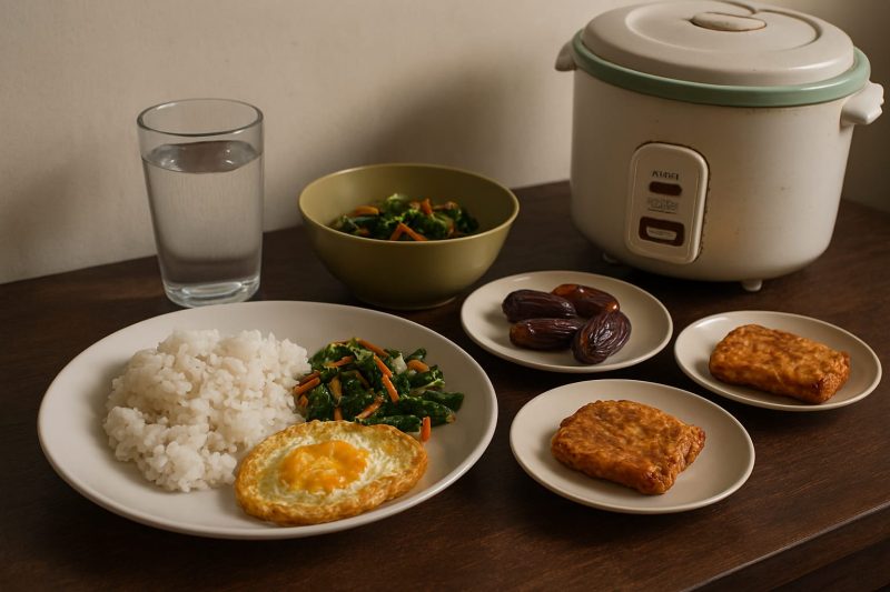 Ilustrasi Makanan Hemat Mahasiswa Kos di Bulan Ramadan, (Foto: Ai.)