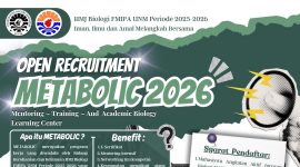 Potret Pamflet Open Recruitment METABOLIC 2026 HMJ Biologi FMIPA UNM, (Foto: Int.)