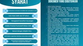 Syarat dan Ketentuan Beasiswa VDMS, (Grafis: Hafid Budiawan)