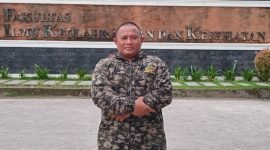 Potret Dahlan Kepala Unit Pelaksana Teknis (UPT) Keamanan UNM, (Foto : M. Zaky Asryan A)