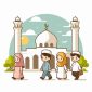 Ilustrasi Seseorang yang Sedang Berangkat ke Masjid untuk Beribadah, (Foto: Int.)