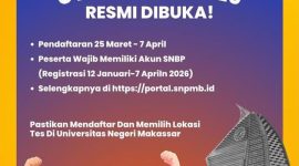 Poster Pengumuman Pendaftaran UTBK-SNBT 2026 Dari Akun Resmi UNM, (Foto: Int.)