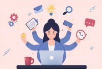 Ilustrasi Grafis Mahasiswa yang Menjalani Kuliah Sambil Bekerja, (Foto: Int.)