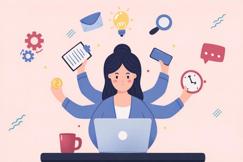 Ilustrasi Grafis Mahasiswa yang Menjalani Kuliah Sambil Bekerja, (Foto: Int.)