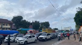 Potret Kemacetan yang Terjadi Akibat Aksi UNM Bergerak, (Foto: Dok. Profesi)