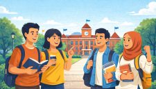 Ilustrasi Mahasiswa Baru Belajar Beradaptasi dengan Kehidupan Kuliah, (Foto: Ai.)