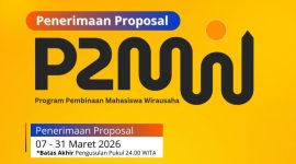 Poster Pengumuman Penerimaan Proposal P2MW 2026 Bagi Mahasiswa UNM, (Foto: Int.)