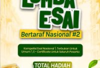 Poster Lomba Esai Nasional yang Diadakan Gongbu, (Foto: Int.)