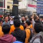 Potret Suasana Aksi Aliansi Mahasiswa Olahraga di Depan Polrestabes Makassar, (Foto: Ist.)
